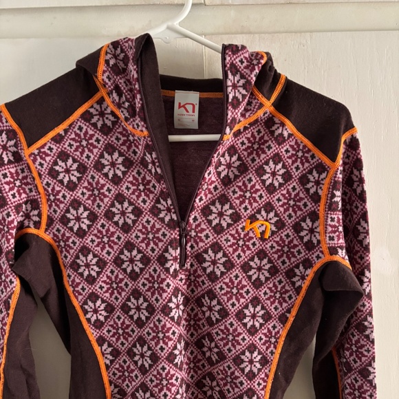 KARI TRAA  Baselayer pants and matching 1/4 zip Hoodie in M (Merino Wool) - Picture 2 of 6